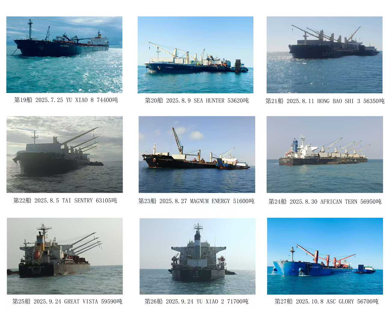 濟(jì)南域?yàn)t集團(tuán)非洲開采回運(yùn)2025年度第27船！